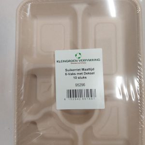 6 – Compartment Box With Lid (10 Pieces) Non Plastic