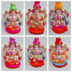 Clay Ganesha Idol 12cm